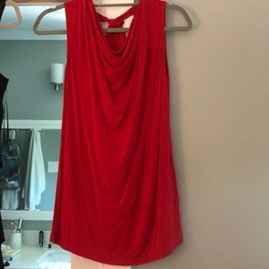 Cabi red knit top size small